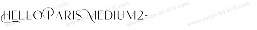 Hello Paris Medium2字体转换